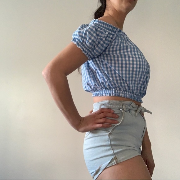 ๐บ Streetwear Society Plaid Checkered Crop Top - Women's  Size Medium ๐บ - Picture 3 of 10